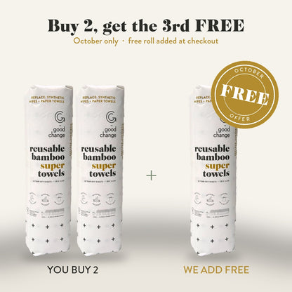 October offer: buy 2 bamboo rolls, get the 3rd free